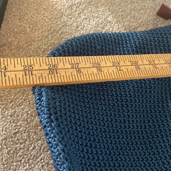 The Sak Indio navy blue crochet woven boho hobo bag excellent clean - Picture 11 of 12